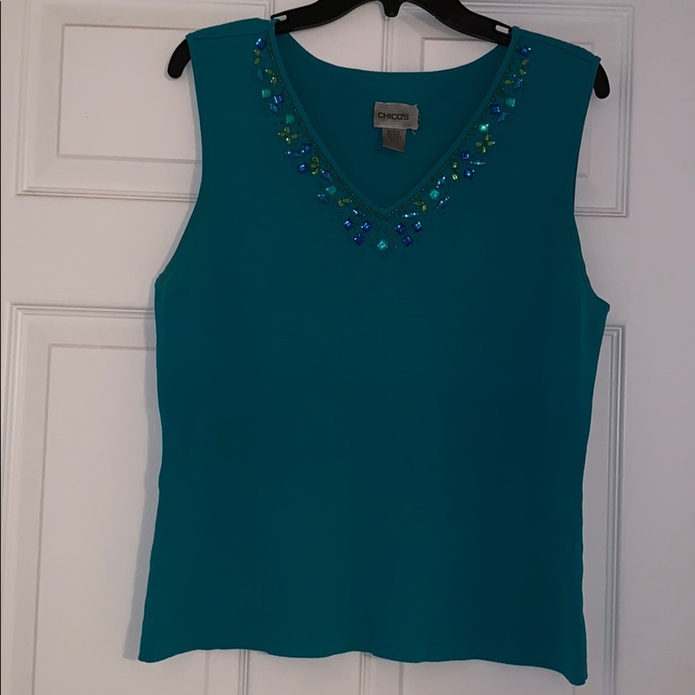 Chico's jeweled Tank Top.